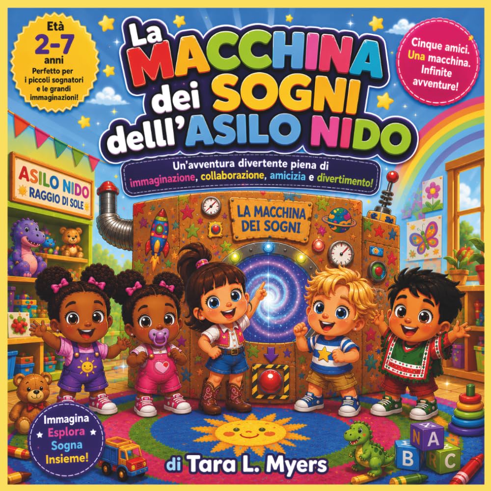 La macchina dei sogni dell'asilo nido: Una divertente avventura per i più piccoli, ricca di fantasia, lavoro di squadra, amicizia e allegria | ... (Children's Storybooks in Italian)