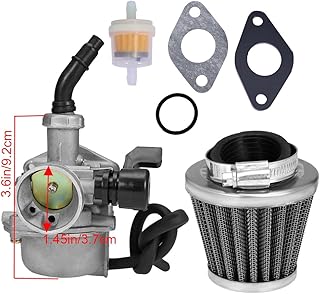 Anxingo PZ19 ATV Carburetor for 50cc 70cc 80cc 90cc 110cc 125cc Dirt Pit Bike Scooter Moped Taotao Go Karts Carb for Honda CRF with Air Filter (PZ19)