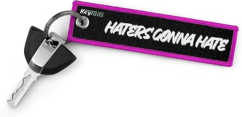 Miniatura 6 de KEYTAILS Llaveros, etiqueta de calidad premium para automóviles, camiones, motocicletas, motos deportivas, scooters, ATV, UTV HATERS GONNA HATE