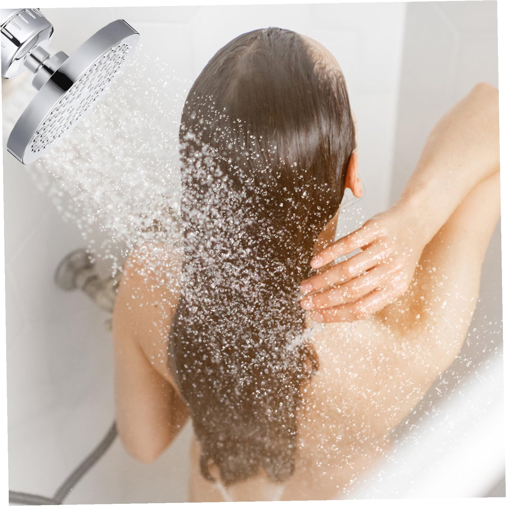 POPETPOP Cabezal de Ducha Filtro de Agua y Sistema Giratorio, Purificador 15 Etapas para Agua Dura, Incluye Recambio para Cabezal, para Ducha en Hogar