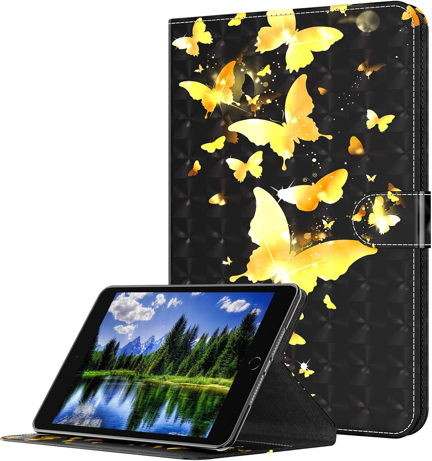 GLANDOTU Case for Lenovo Tab M10/ P10 TB-605L/ X605F 10.1 inch Tablet Case Flip Wallet PU Leather Cover with Magnetic Button Standing Funstion Full Body Protective Phone Cases