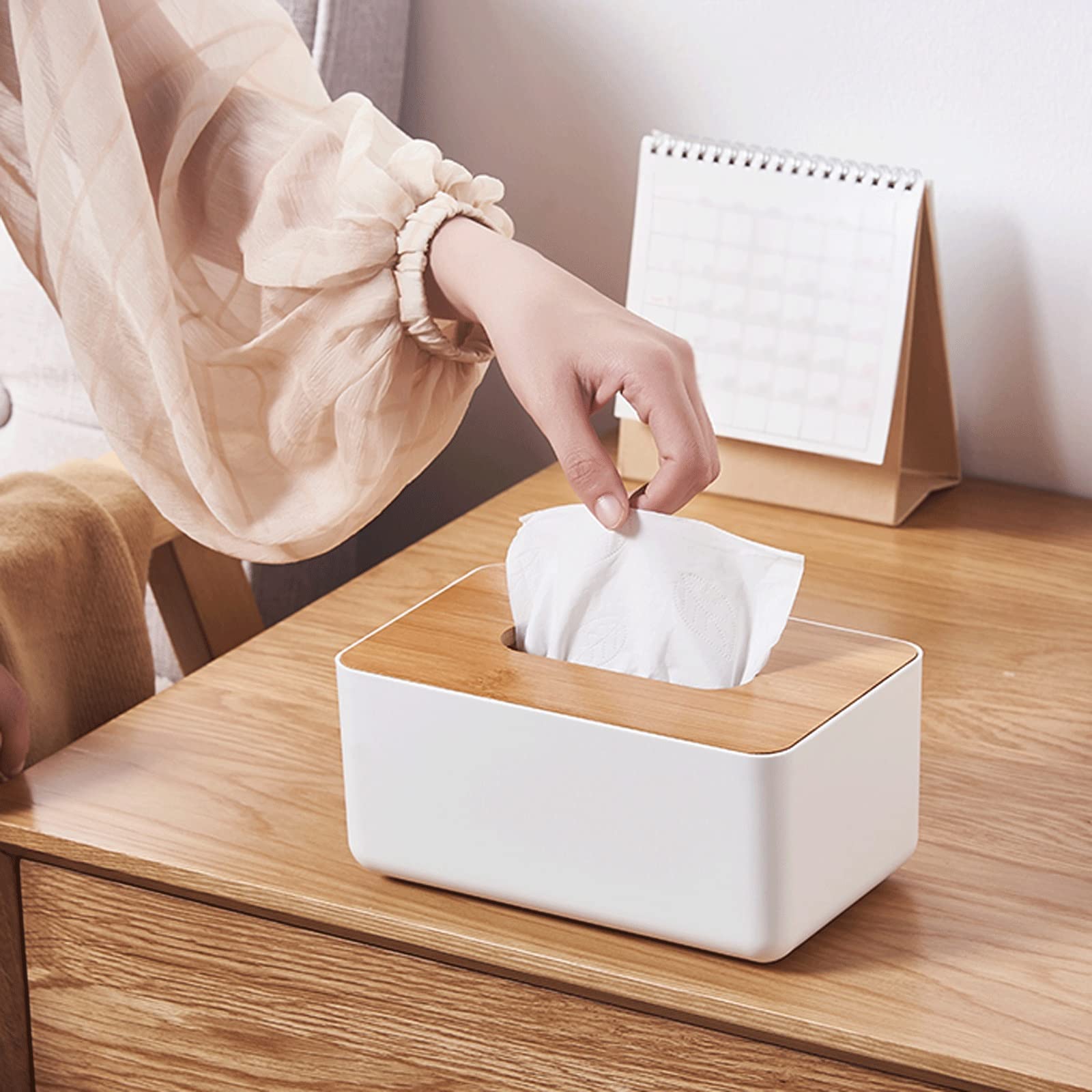 Taschentuchbox-Abdeckung Aus Kiefernholz – Mit Herausziehbarem Boden, 14x14x16 Cm, Für Bad, Schlafzimmer & Büro