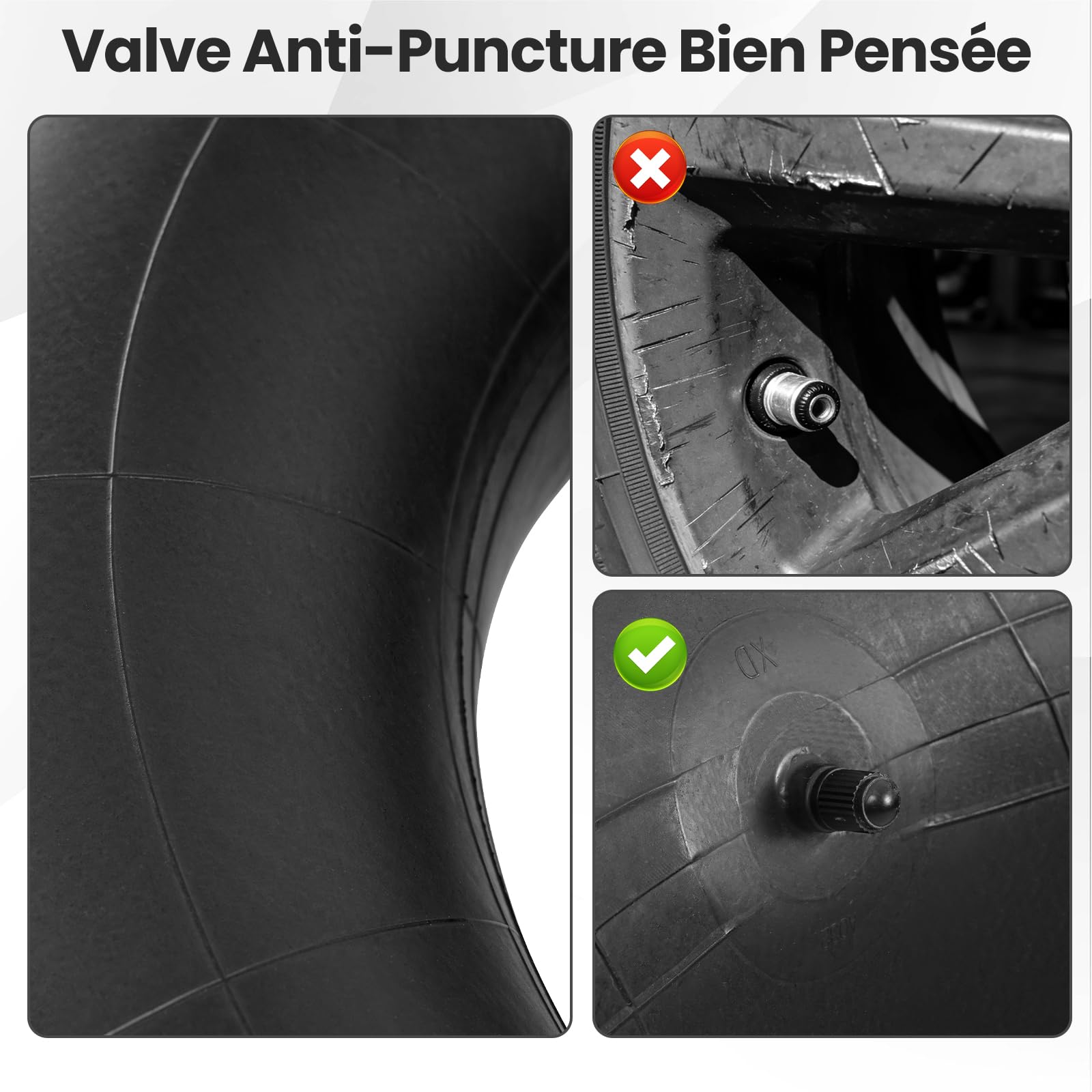 COSTWAY Chambre à Air Robuste de 93 cm, Tube Gonflable en Caoutchouc pour Neige et Rivière avec Bouchon de Valve, Tube d'eau de Qualité Commerciale pour Luge d'hiver Piscine Flottaison