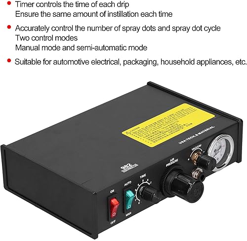 Miniatura 6 de SPZDJ982A Máquina dispensadora de pegamento semiautomática DC24V Pasta de soldadura Dropper Pantalla digital Pasta de soldadura Controlador de