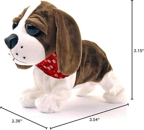 Miniatura 2 de Juguete electrónico de peluche de perro con control de sonido para mascotas con animación interactiva - ladridos, sentados, paseos (perro)
