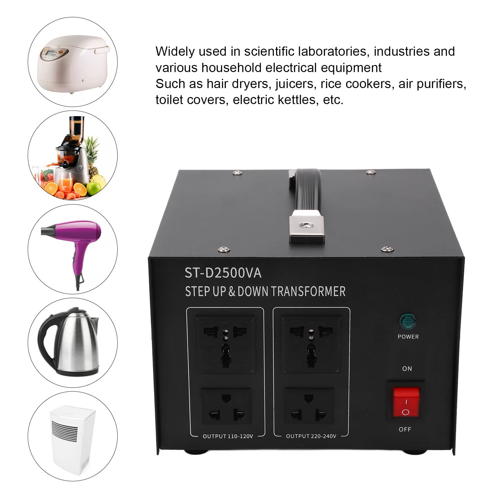 Amazon.co.jp: 2500W 変圧器、ステップアップおよびステップダウン電圧