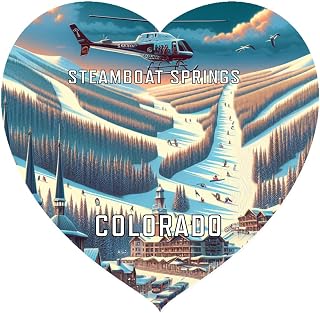 Steamboat Springs Colorado Travel Souvenir Destination Heart Shape Vinyl Decal Sticker 2-Inch