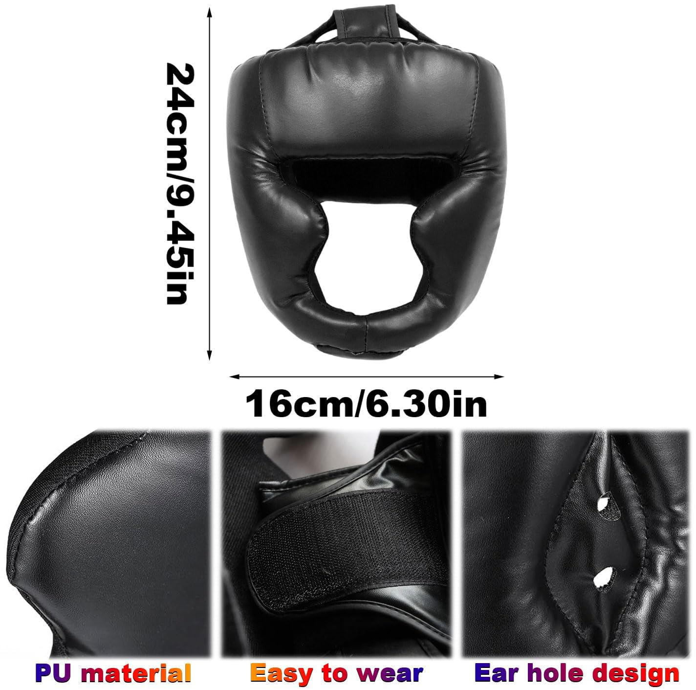 Image secondaire de Casque de Boxe Noir pour Taekwondo et Karaté - Protection Avancée