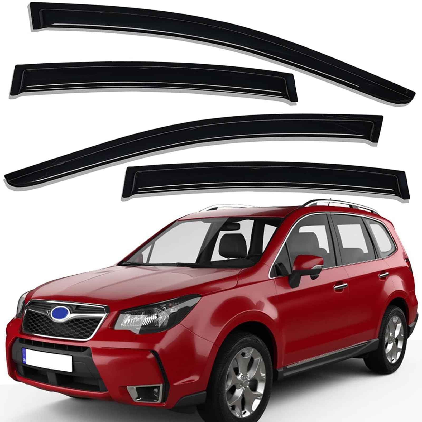 For 19-24 Forester Smoke Tint Window Visors Sun Wind Rain Guard Vent Deflector