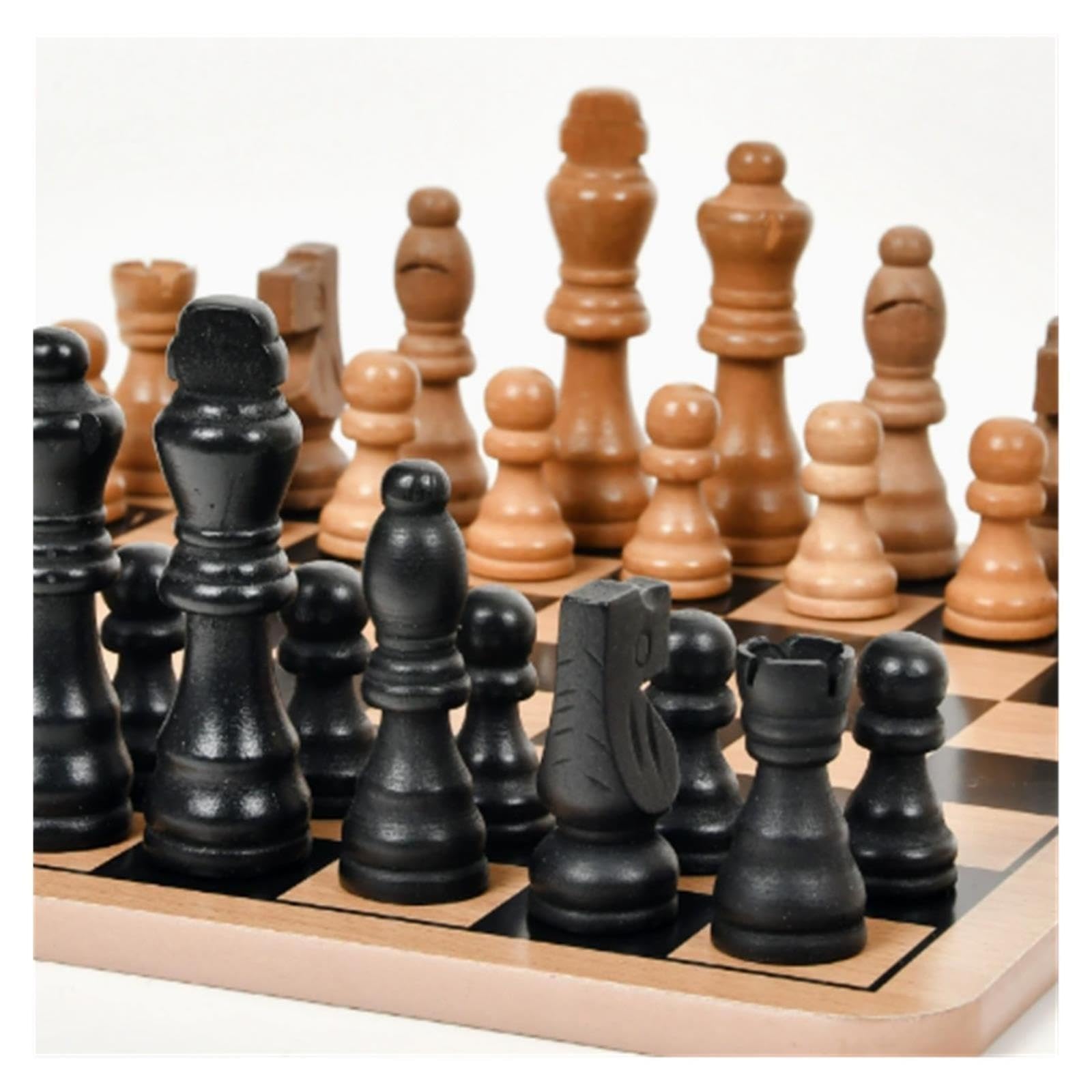 Jeu de société 3 en 1, Jeu de Dames d'échecs Tic Tac Toe échecs