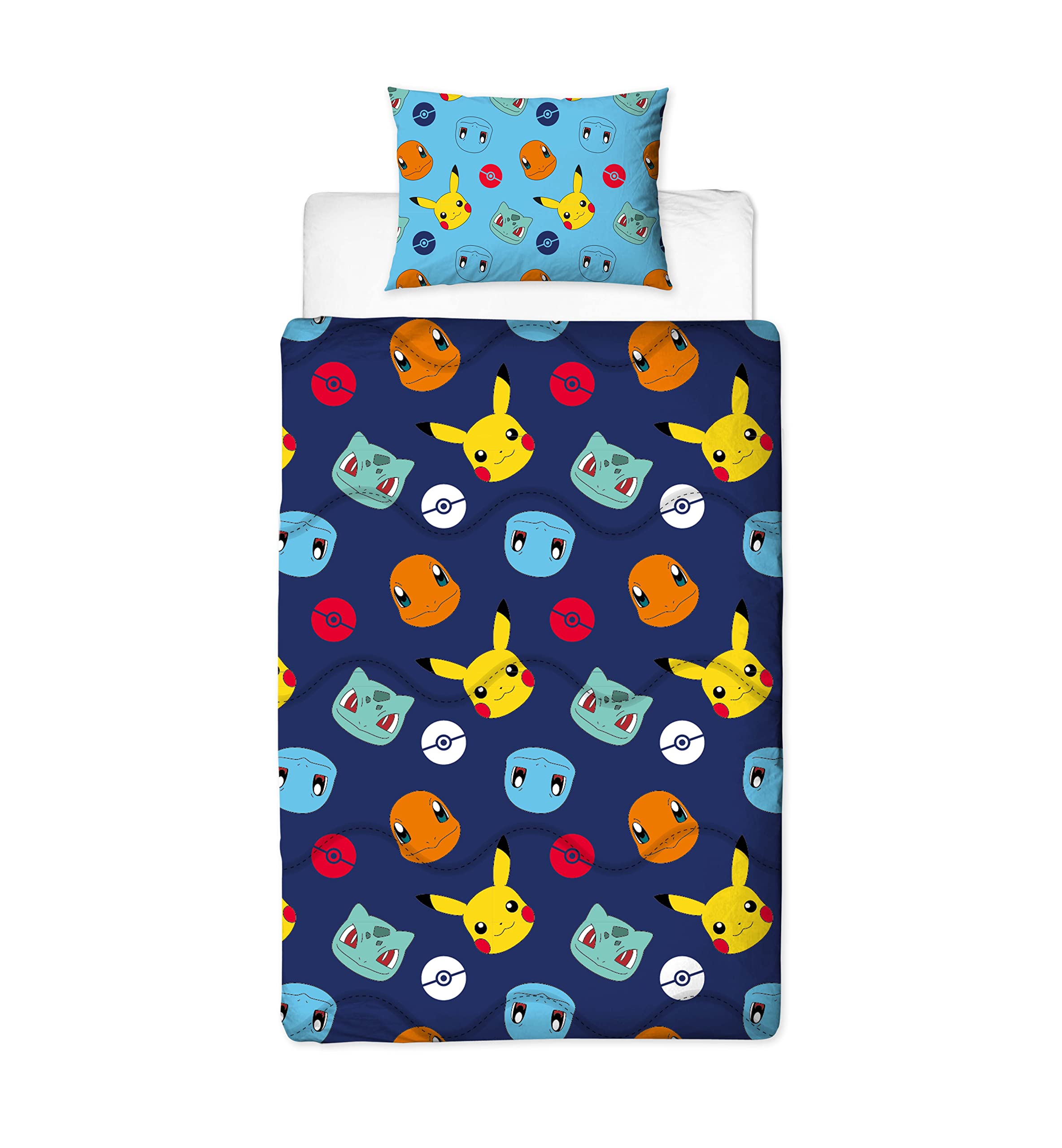 Rest Easy Single Coverless Duvet Bedding | Care Free Reversible Coverless Quilt & Pillowcase | Washable Duvet | Perfect For Travelling & Sleepovers, 10.5 tog