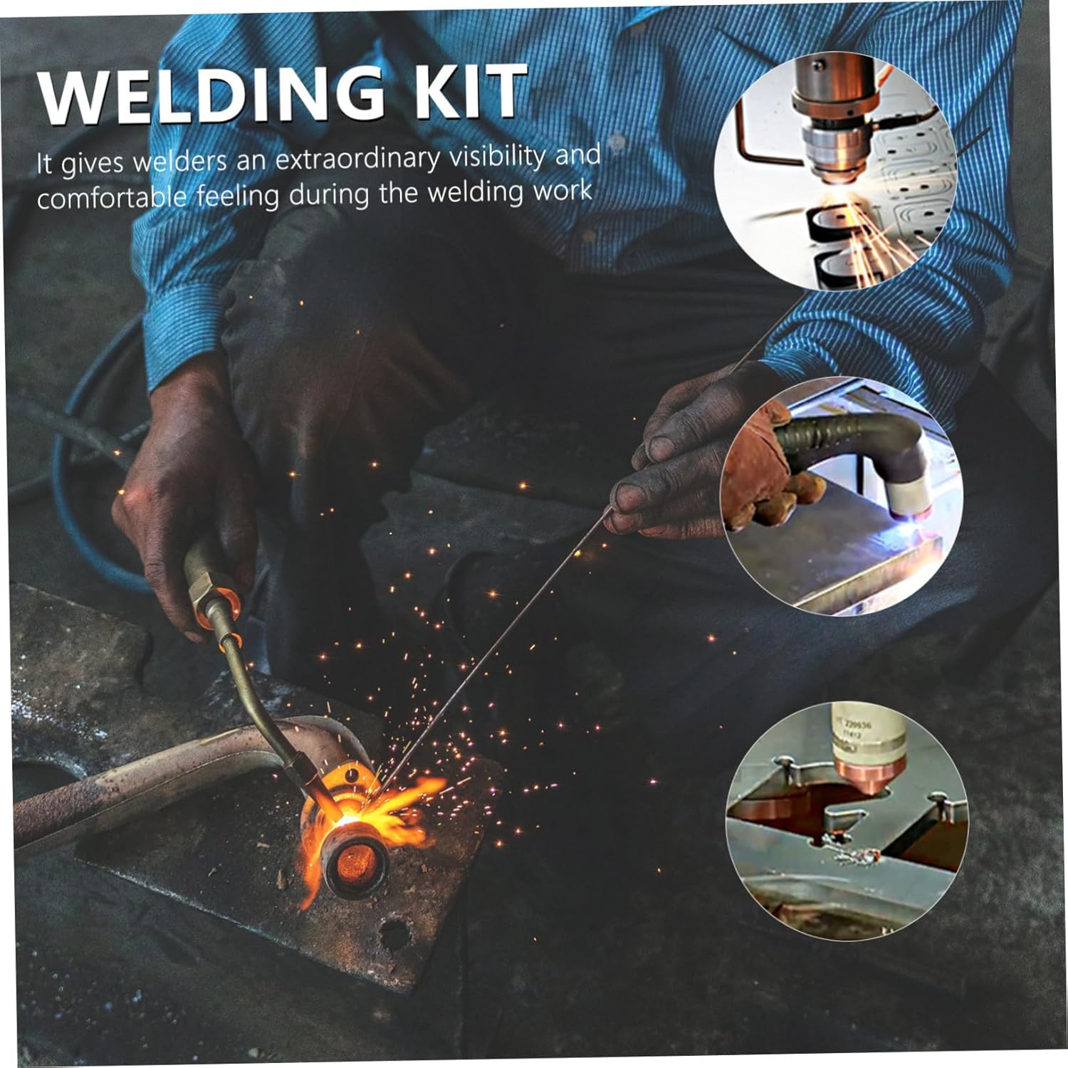 Wp- Welding Accessories Set Copper Argon Arc Ceramic Nozzles and Clips for Precision Welding Easy Assembly and Uniform Gas Flow