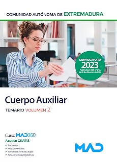 Cuerpo Auxiliar de la Administración de la Comunidad Autónoma de Extremadura. Temario volumen 2