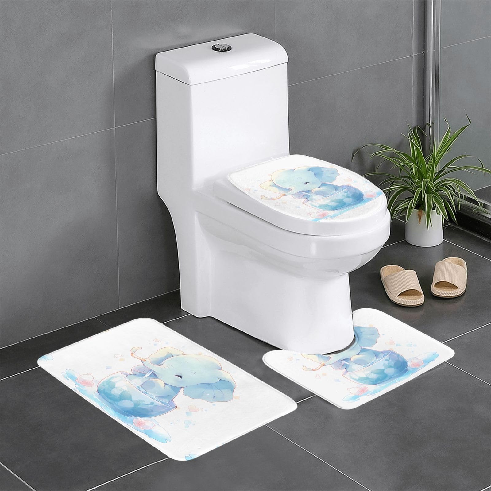 Tapis de sol éléphant antidérapant : fini les glissades avec ce lot de 3 tapis durables