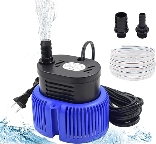 Bomba de cubierta de piscina sobre el suelo, bombas de agua eléctricas sumergibles con manguera de drenaje de 16 pies, cable de alimentación extra