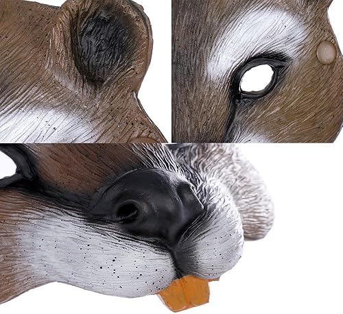 Miniatura 4 de 1 máscara de animal Hallween de ardilla, accesorio para disfraz de Halloween, Pascua, fiesta, cosplay, accesorios