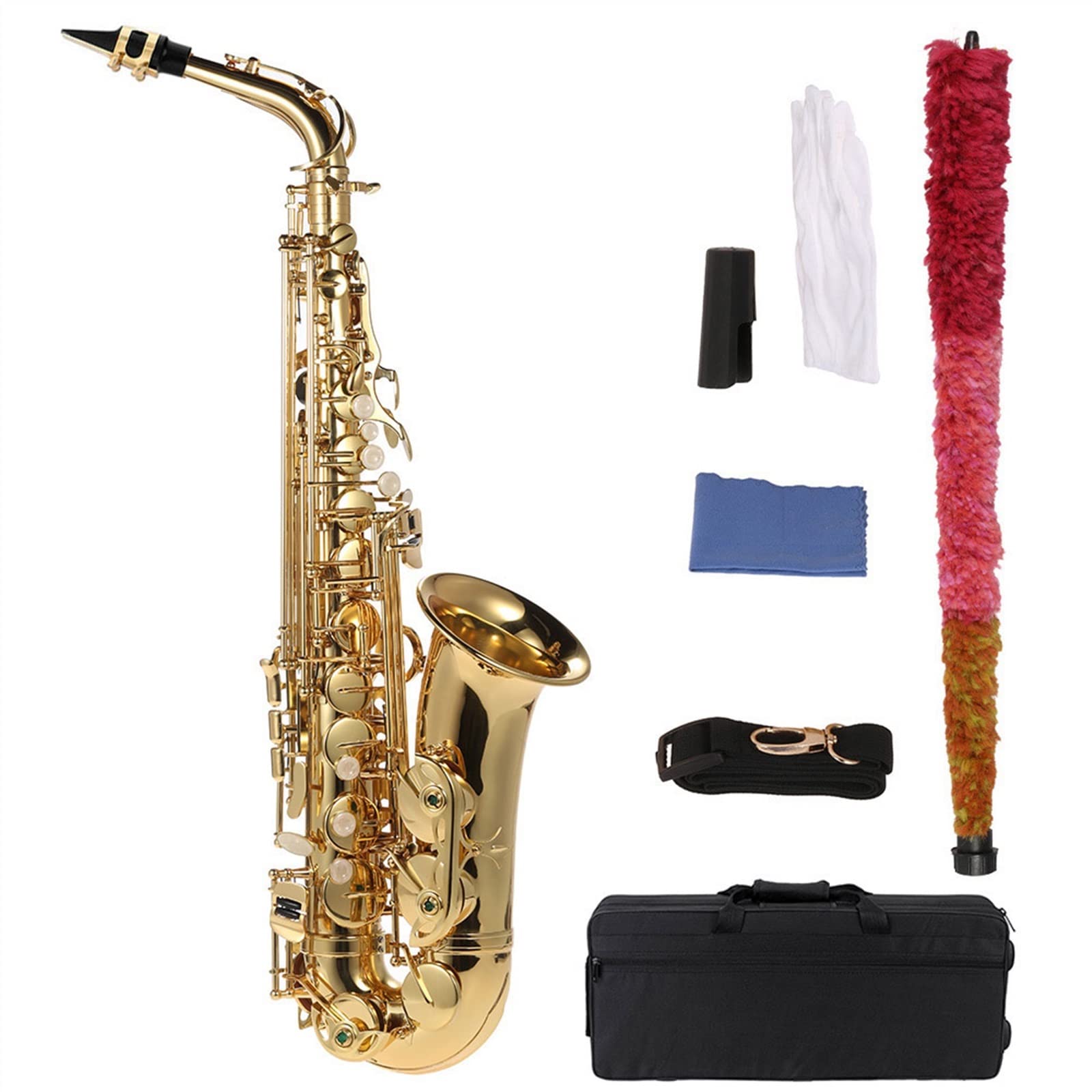 MIB Sassofono Contralto Ottone Laccato Oro Mi Bemolle 802 Strumento A Fiato A Chiave Sassofono principiante