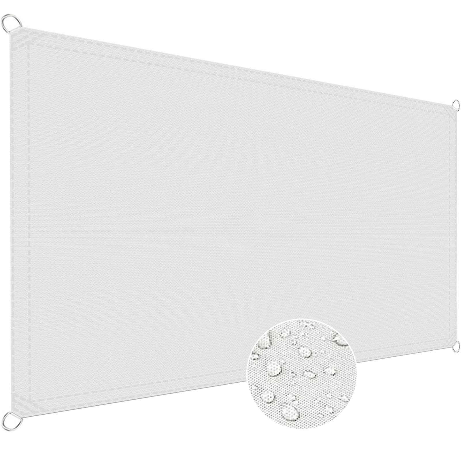 Toile d'ombrage 3.5x6.5m blanc pour grand jardin et patio