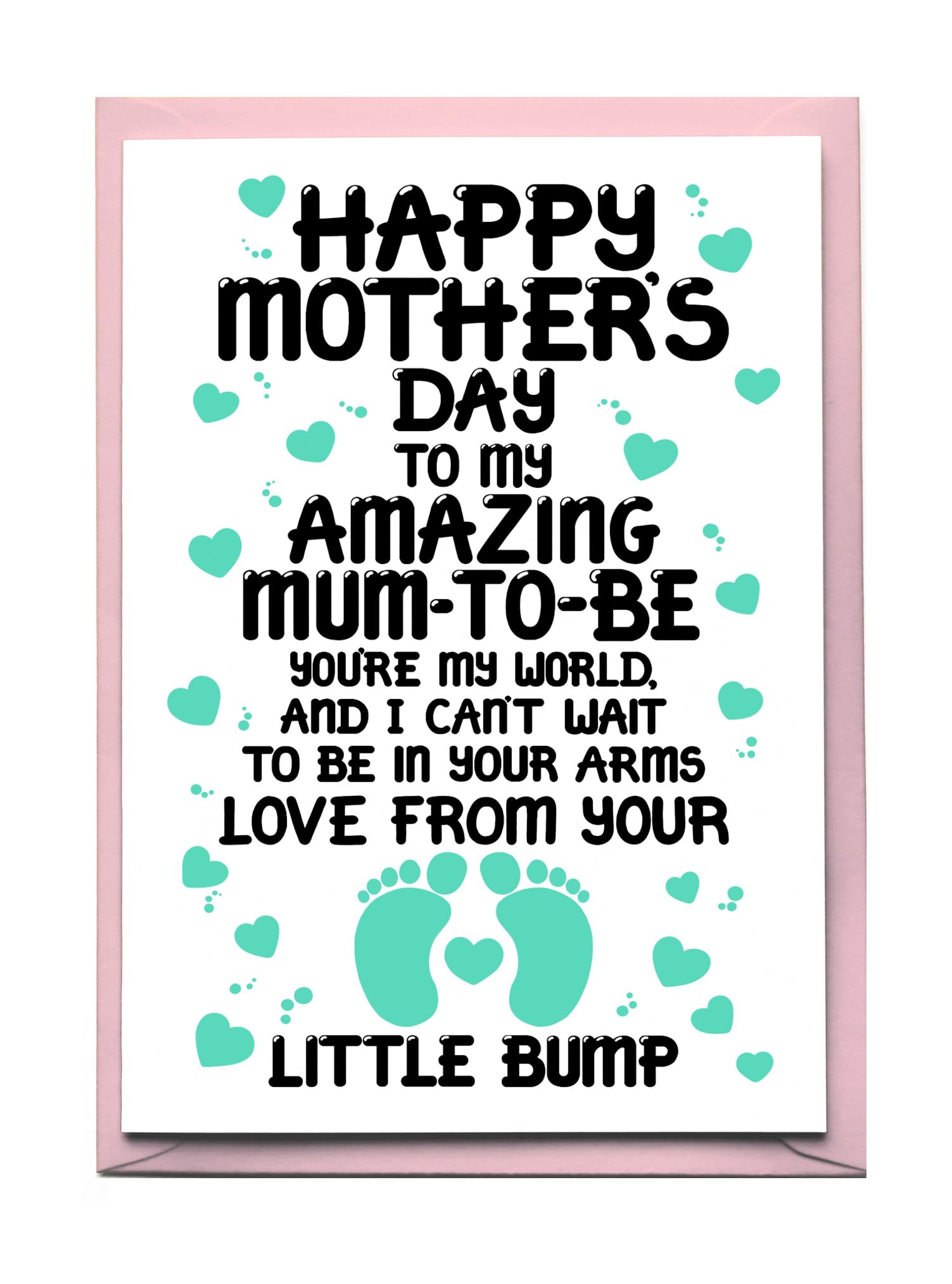 Mother’s Day Card for Mum-to-Be, Cute Pregnancy Mothers Day Card from Bump, New Mum Gift (A5 Approx 21cm x14.8cm)