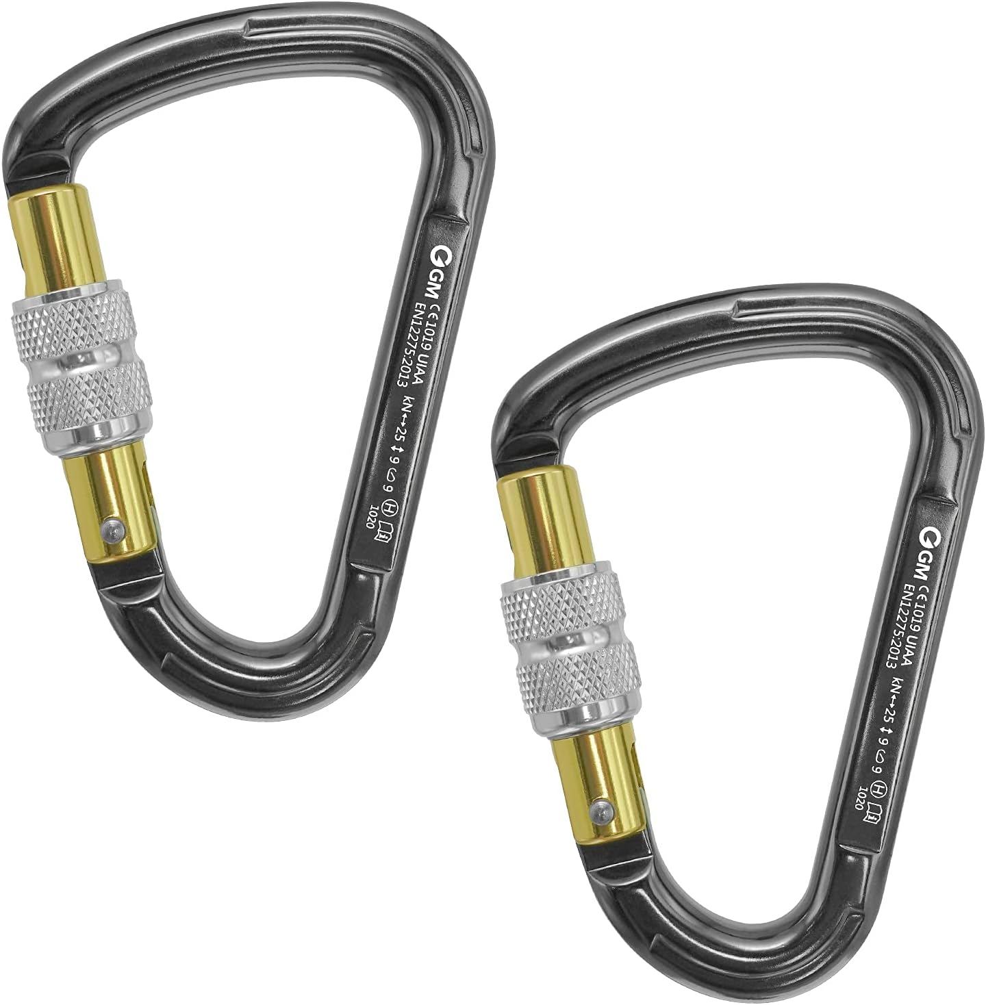 Amazon.co.jp: GM CLIMBING 25 KN HMSロックカラビナツイスト/スクリューゲート/ 5600lbsソリッド ...