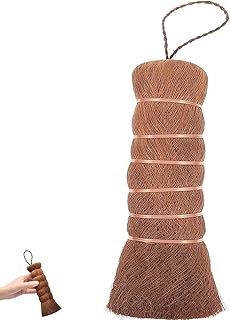 LUYING キッチン 握りたわし ヤシ ヤシのブラシ 棕櫚しゅろたわし 握りたわし キッチンブラシ 棒たわし 棕櫚握りたわし ブラシ フライパン洗い 中華鍋油汚れの除去 天然素材 耐久性 食器 キッチン用品（1つ）