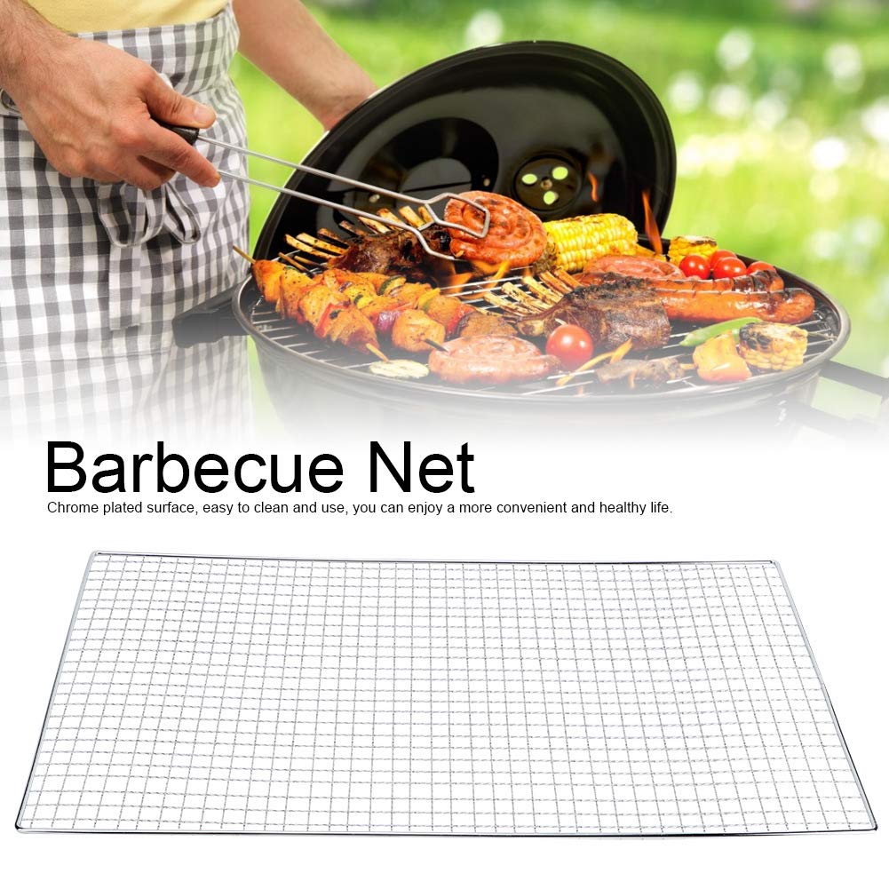 Kosz Bakg 51×30×1 Wielofunkcyjny Grill ze Stali Nierdzewnej z Siatki Drucianej Grill Siatka do Grillowania Stojaki na Grilla Narzędzie Piknikowe