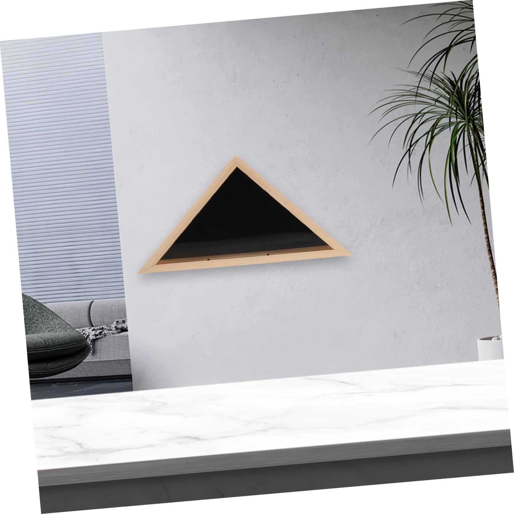 Cabilock Caja de Madera para Bandera Conmemorativa Triangular Diseño Moderno y Rústico para Decoración y Almacenamiento Seguro de Banderas de