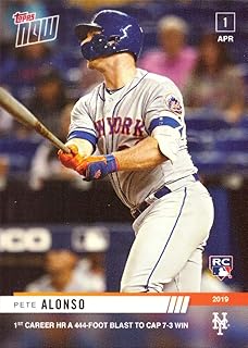 2019 Topps Now Baseball #32 Pete Alonso Rookie Card - Hits 1st Career Home Run - Only 1,804 made!
