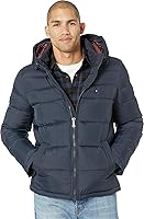 Tommy Hilfiger Men's Hooded Down Alternative Puffer Jacket - Ultra Loft Insulation, Fleece-Lined Collar, Big & Tall Sizes