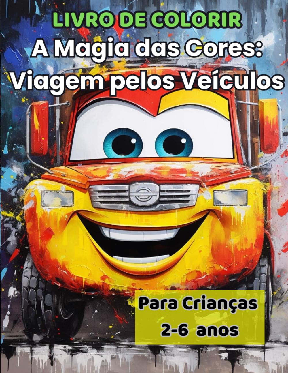 Colorindo o Mundo: Aventuras Sobre Rodas: Livro de Colorir para Crianças de 2 a 6 anos