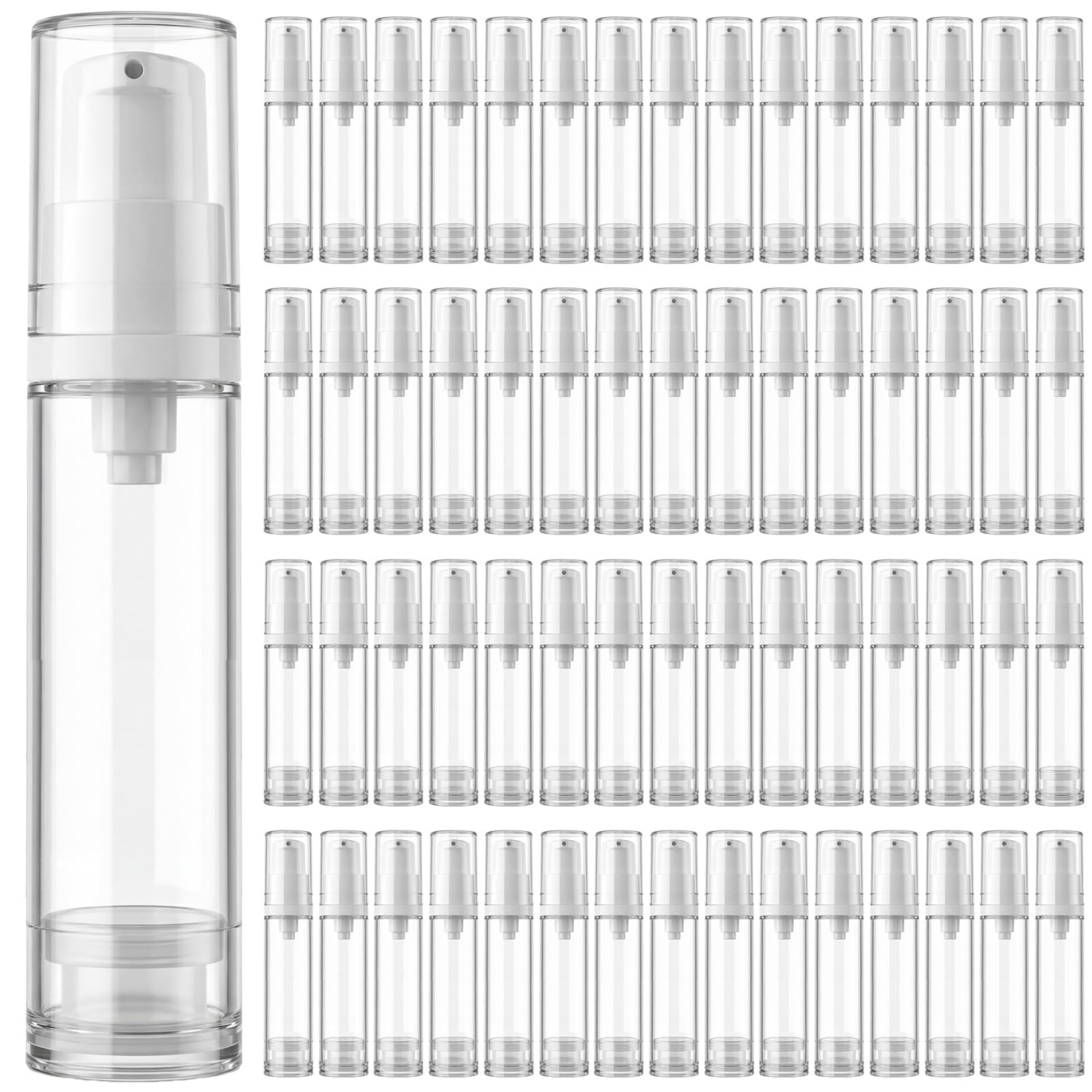 Flacon pompe sans air anti gaspillage pour fond de teint et crème de soin nomade