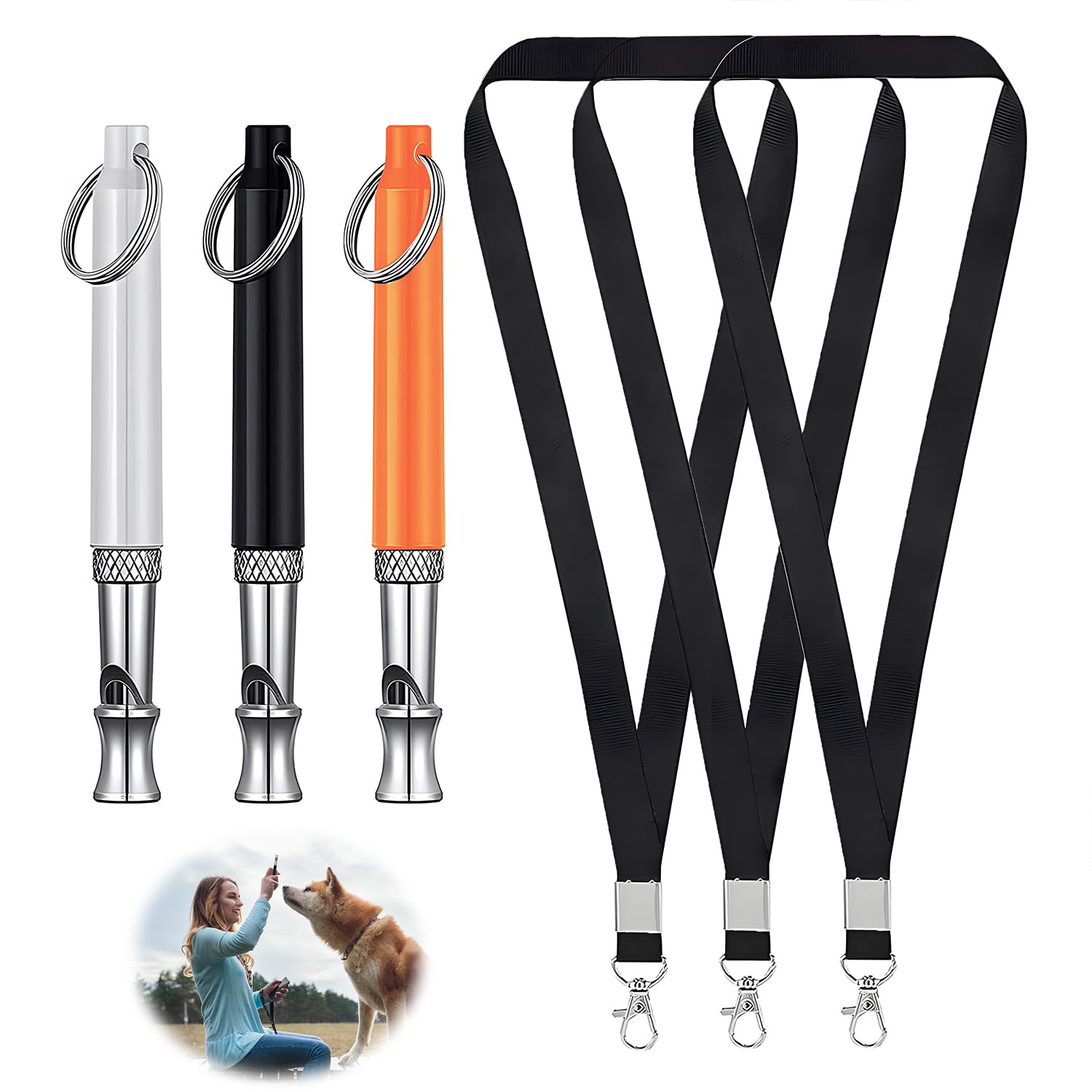 3 Paquets De Sifflet Chien, Sifflet Ultrason Chiens Anti Aboiement Ultrasons Haute FréQuence Sifflets D'EntraîNement Pour Chien ExtrêMement Fiable Sifflets De Dressage Convient à La Plupart Des Race