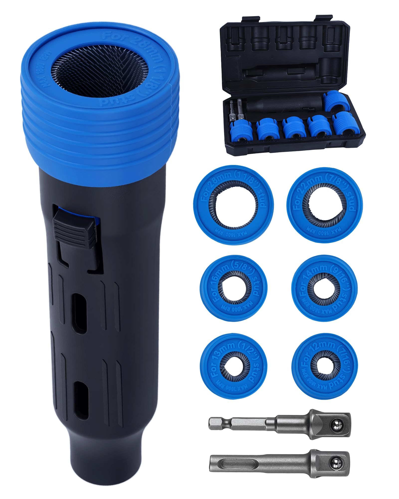 8 PCS Automotive Wheel Stud Cleaner Tool Set for Removing Rust and Debris-image-44