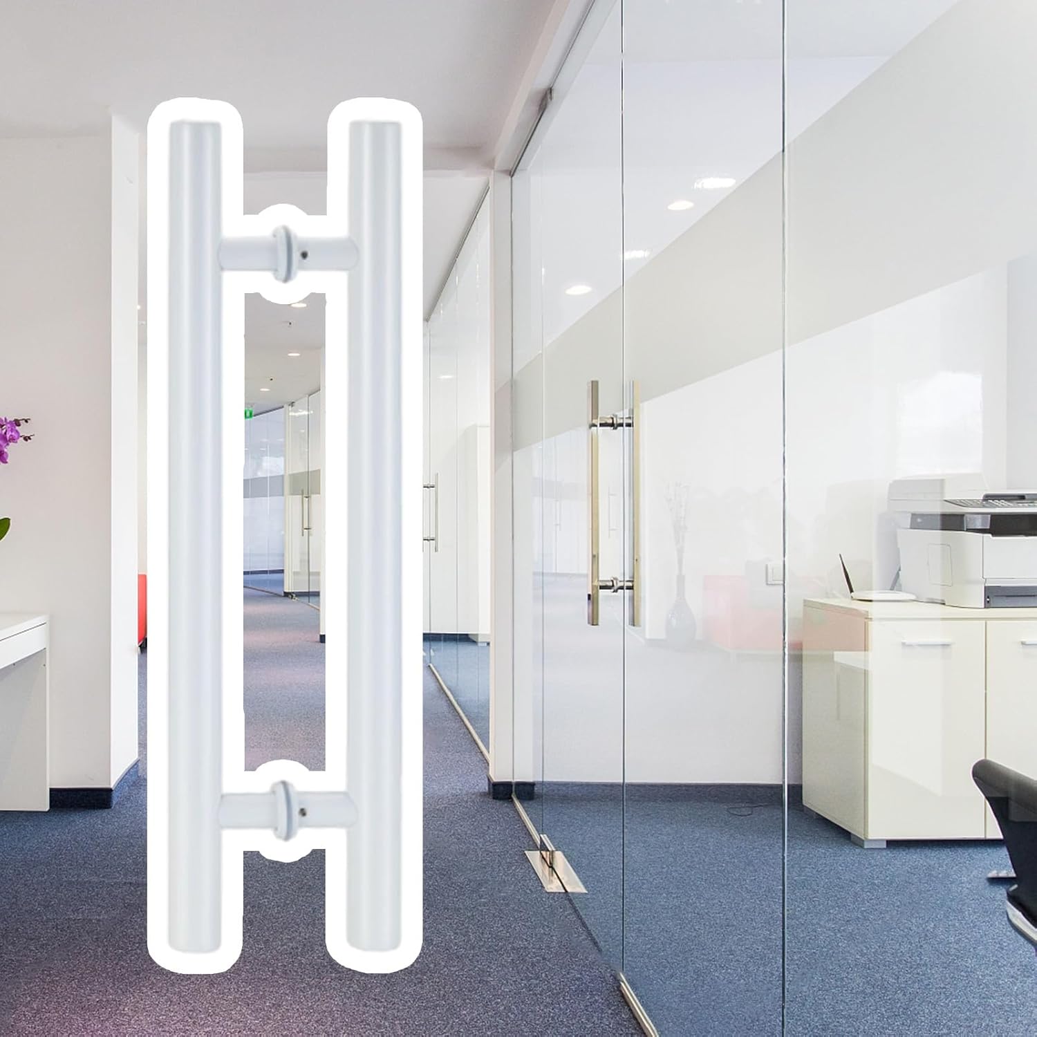 Sliding Glass Door Handles, Double Sided Push Pull Door Handle, Round