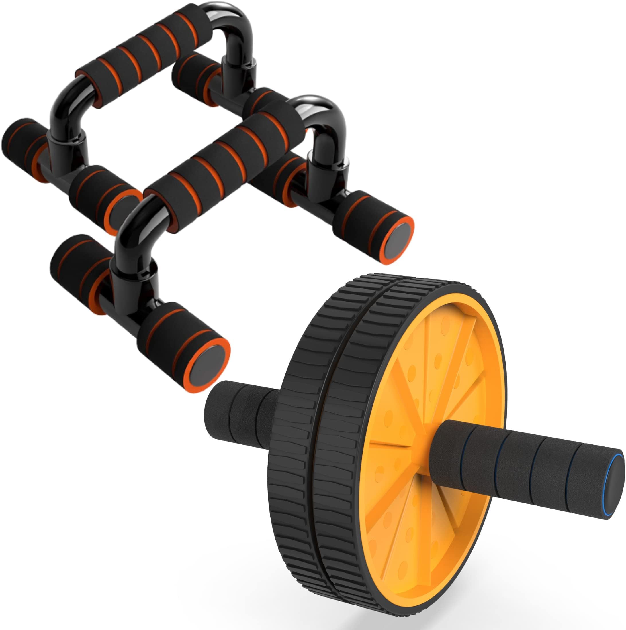PRO365 Combo Home Gym Equipment/Ab Roller and Push Up Bar/Calisthenics Equipment PRO