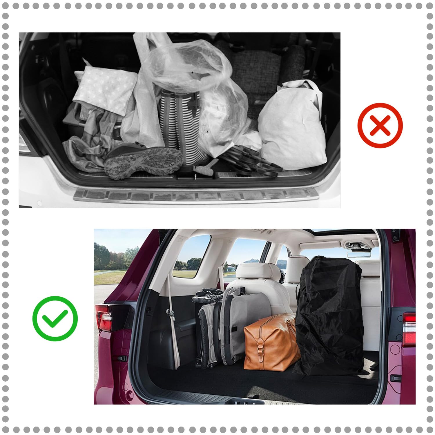 Borsa da Viaggio per Passeggino,Borsa Trasporto Passeggino Impermeabile con Tracolla, Custodia Universale per Carrozzina da Viaggio, Protezione per Aereo e Outdoor - Dimensioni: 114 x 39 x 30 cm.