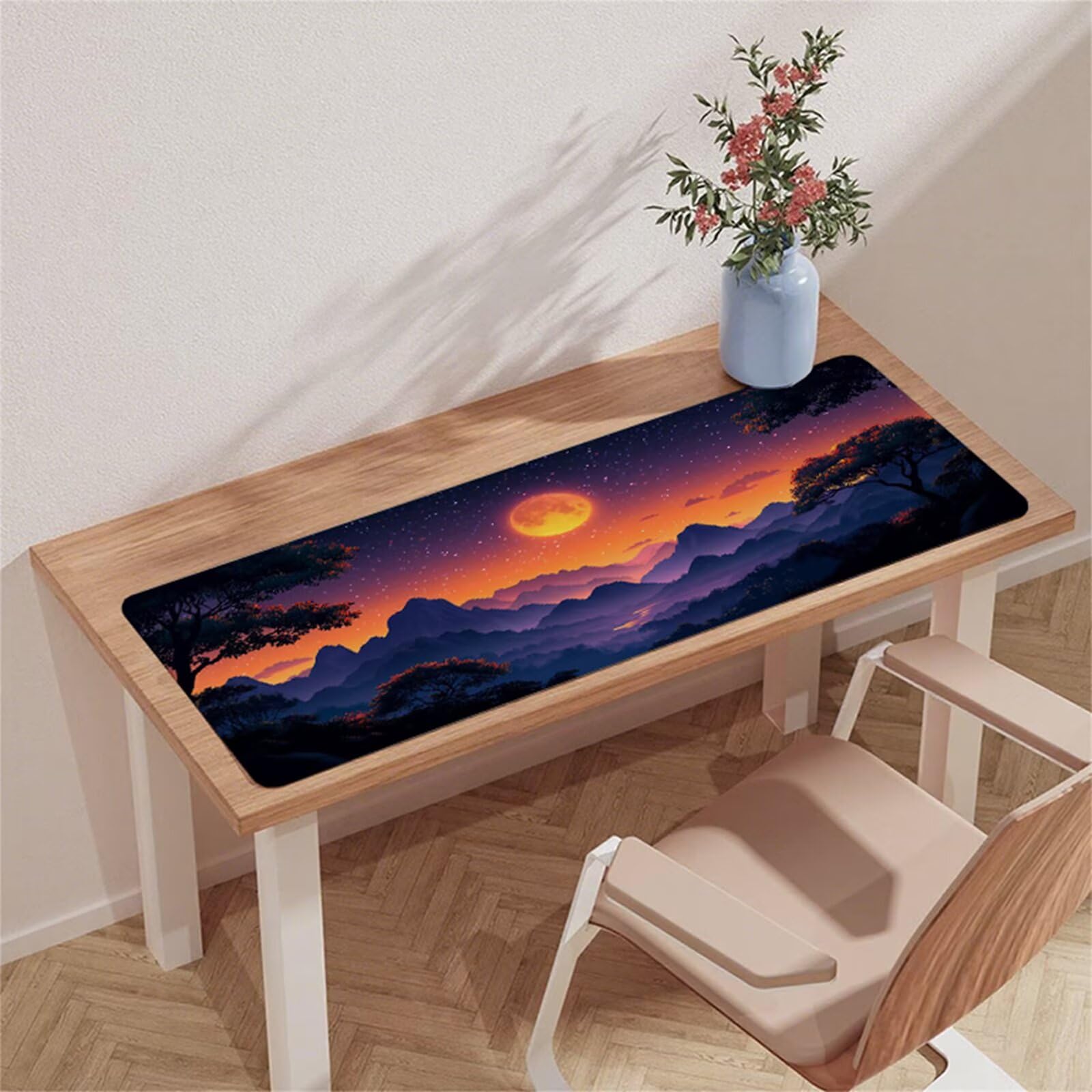 Pomarańczowa podkładka pod mysz do gier XXL 1600 x 800 x 3 mm podkładka pod mysz na biurko wodoodporna podkładka pod mysz krajobrazową z antypoślizgową gumową podstawą krawędziami zszyta podkładka pod