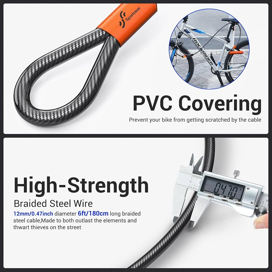 Amazon.com : Sportneer Bike Lock: Heavy Duty Bike U Lock with 6ft Amazon.com : Sportneer Bike Lock: Heavy Duty Bike U Lock with 6ft