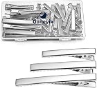 45Pcs Metal Hair Accessories Set: Alligator Hair Clips for Bow Making, 3 Sizes Silver Hair Curlers, Salon Grips, DIY Hairpins with Case