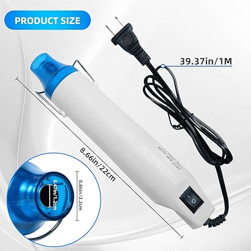 Miniatura 2 de Pistola de calor para manualidades, mini pistola de aire caliente para manualidades de bricolaje, pistola de calefacción, herramienta portátil para