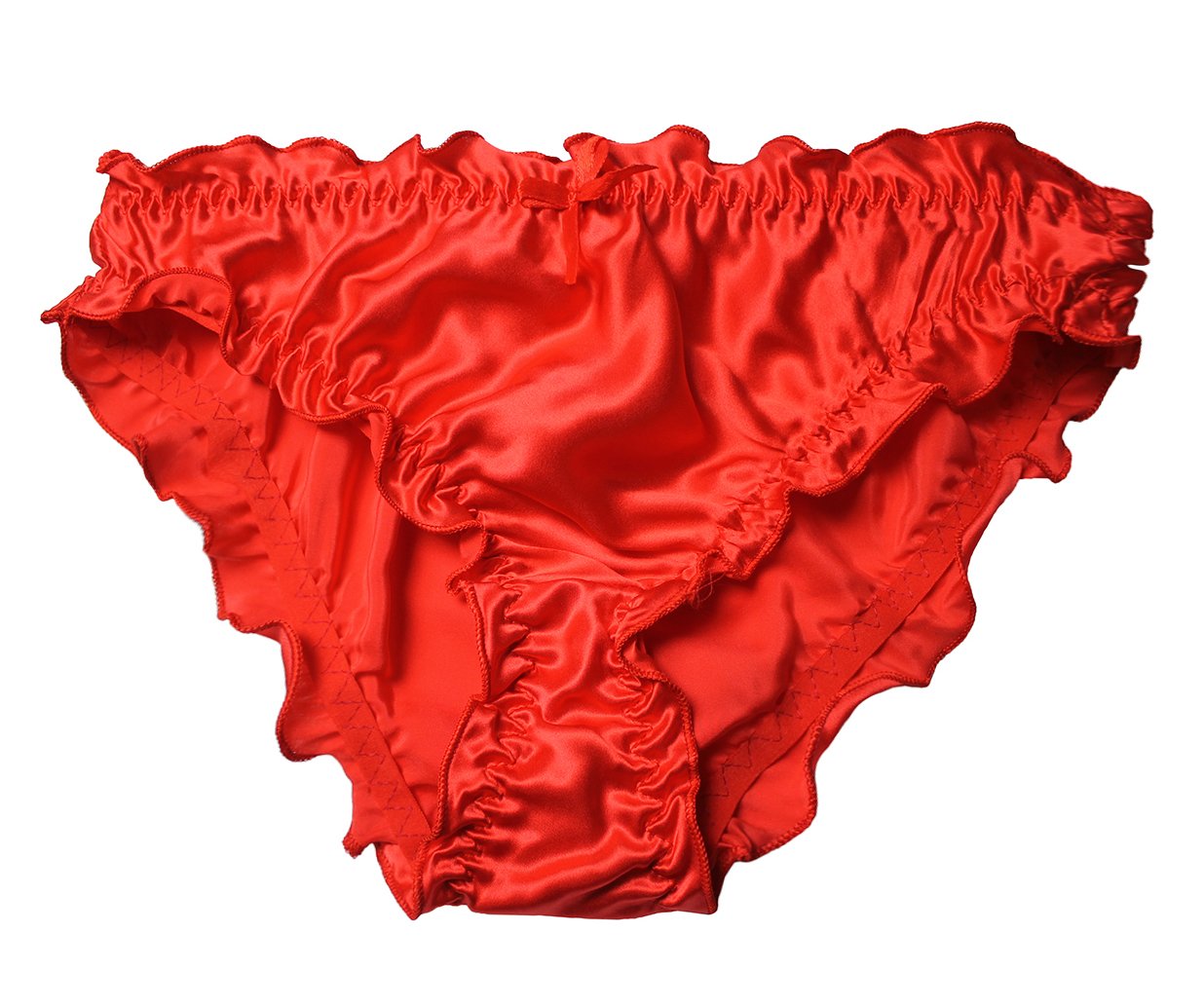 Lsharon Silk Women's Red Sexy 100% Mulberry Silk Briefs Lingerie Gymnastics Thong Ballet Underwear Panties (M(Tag Xl), )