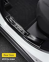 Vista 3 de para RAV4 Protector de Umbral de Puerta Interior de Acero Inoxidable, Compatible con Toyota RAV 4 2019 2020 2021 2022 2023 2024 2025 Accesorios