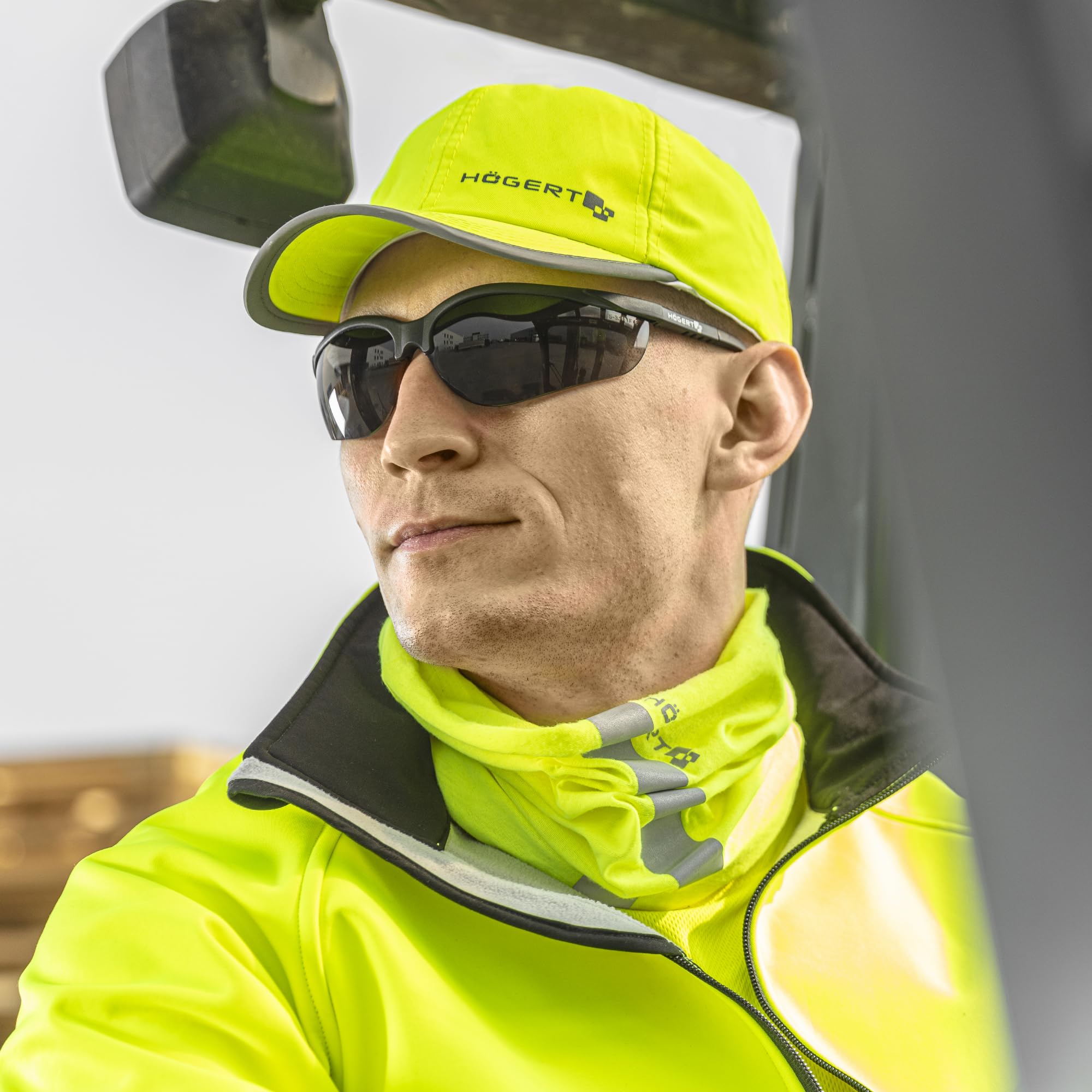 Högert Technik - MAINZ Lunettes De Protection Teintées Unies, Protection Des Yeux, Protection UV, Branches Réglables, Structure Légère Et Durable, Résistantes Aux Rayures