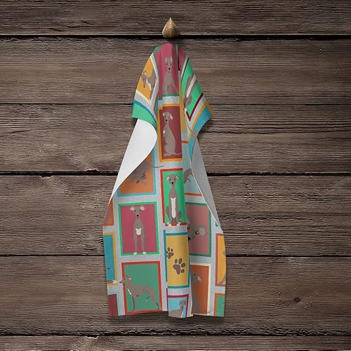 Miniatura 4 de Caroline's Treasures MLM1165KTWL Lots of Fawn Italian Greyhound - Toalla de cocina para invitados, toalla de baño decorativa para cara, té, paño de