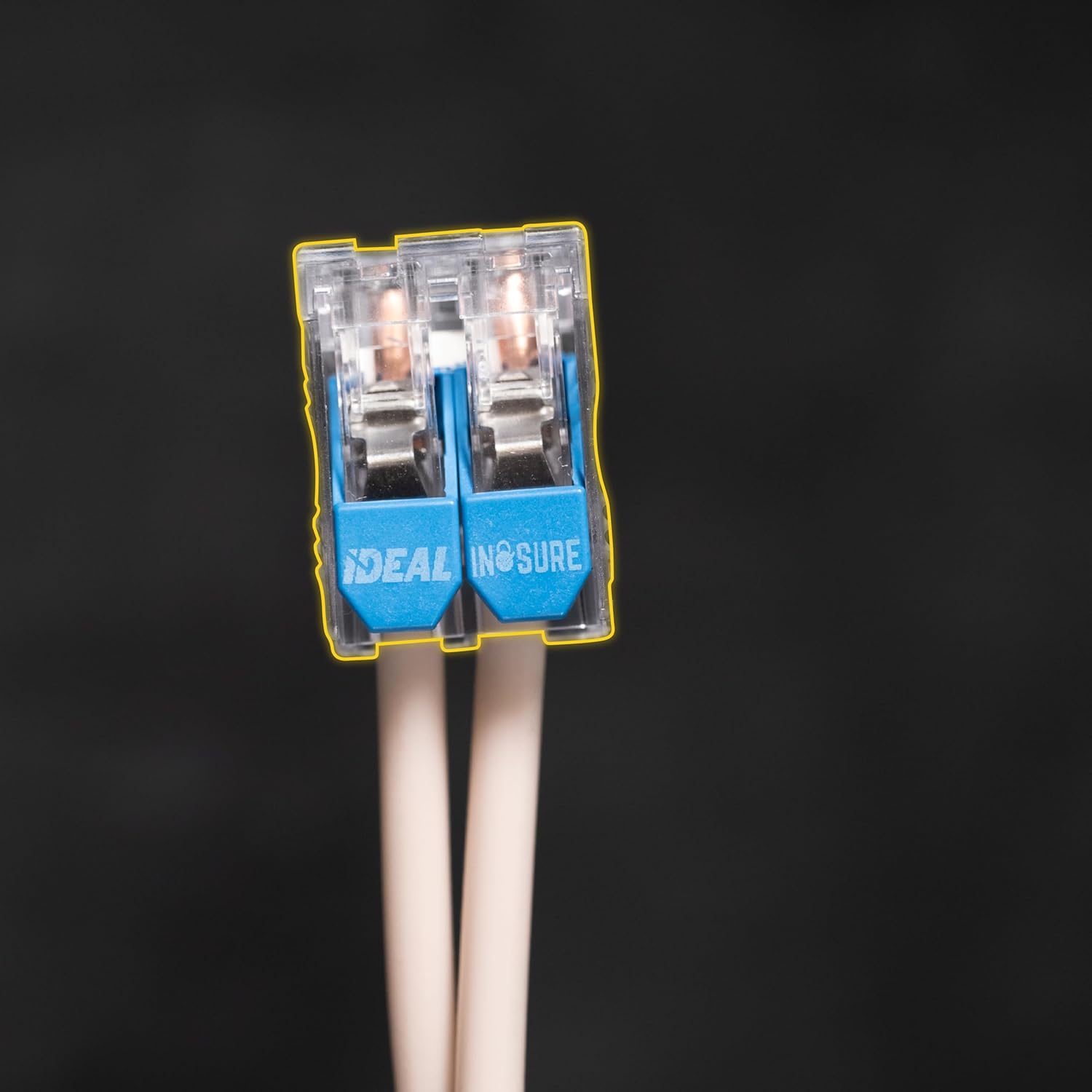 Ideal Electrical in-Sure Lever Wire Connector,10 AWG, 2-Port(30-35L32J), Jar of 350—Compact Releasable Connectors for Solid and Stranded Wires