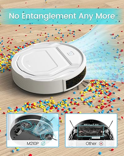 Miniatura 2 de Lefant Robot aspiradora M210 Pro con potente succión de 2200 Pa, 6 modos de limpieza, tiempo de ejecución de 120 minutos, silencioso, carga