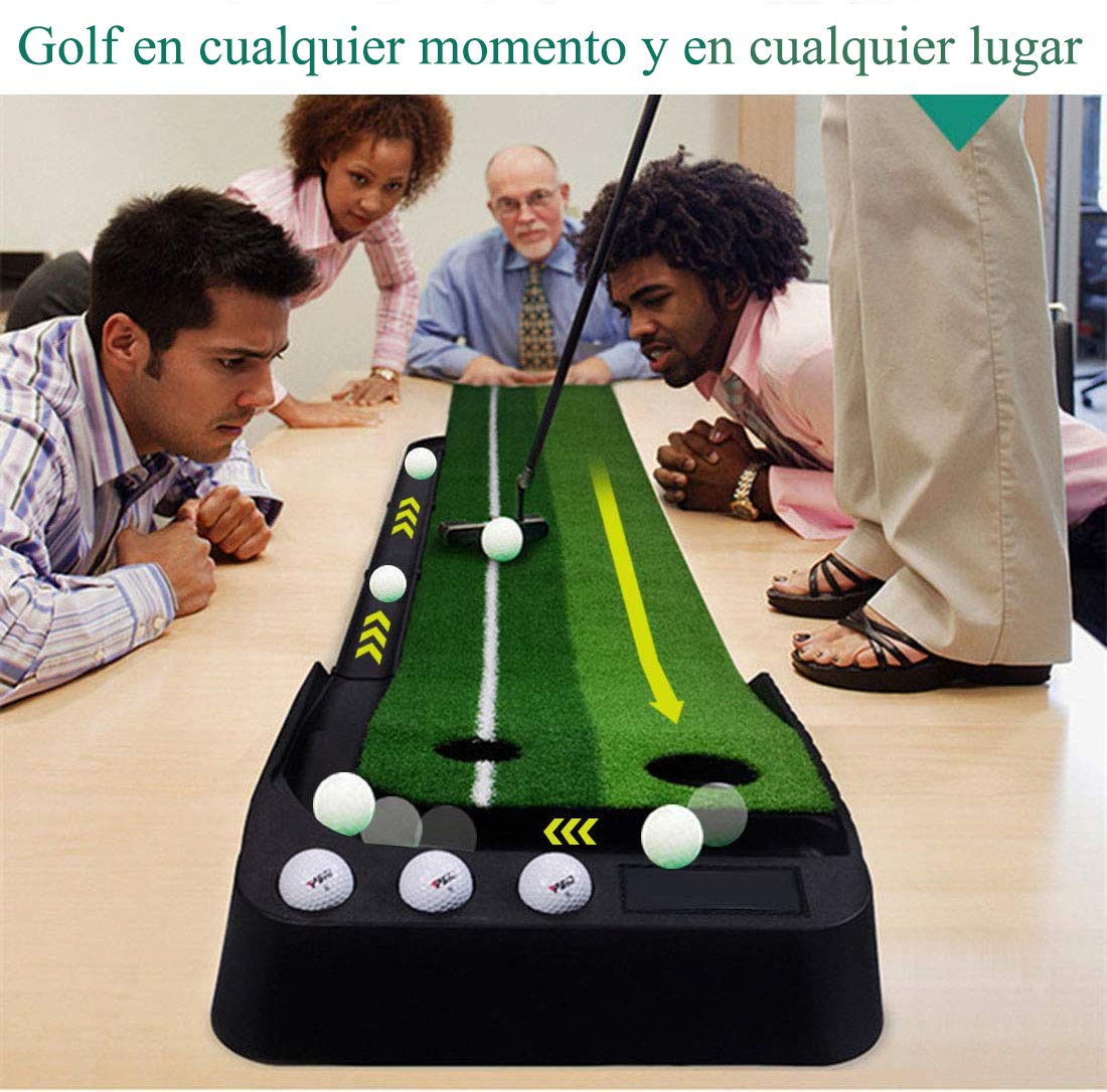Golf Putting Mat Indoor, Golf Putting Green Mat Indoor and Outdoor 10ft, Training Aid Equipment Improve Your Batting Skills and Score