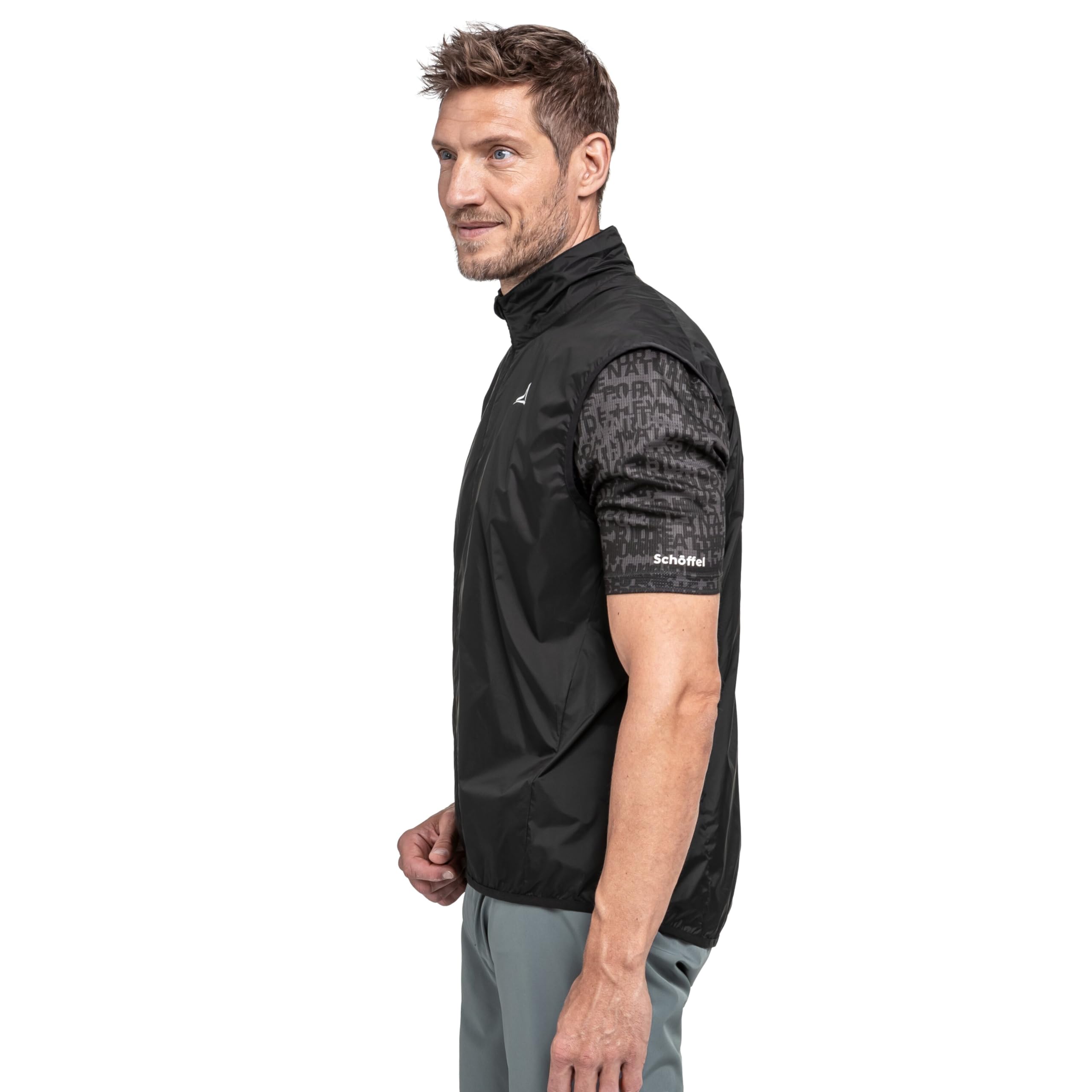 Schöffel Herren Vest Style Cannobio MNS, ultraleichte, winddichte Fahrradweste, Outdoor Weste mit radspezifischer Passform, wasserabweisend und atmungsaktiv