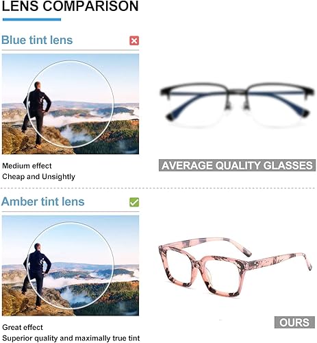 Miniatura 6 de Lentes de lectura cuadrados con bisagra de resorte retro para mujer, con bloqueo de luz azul, para mujeres y hombres