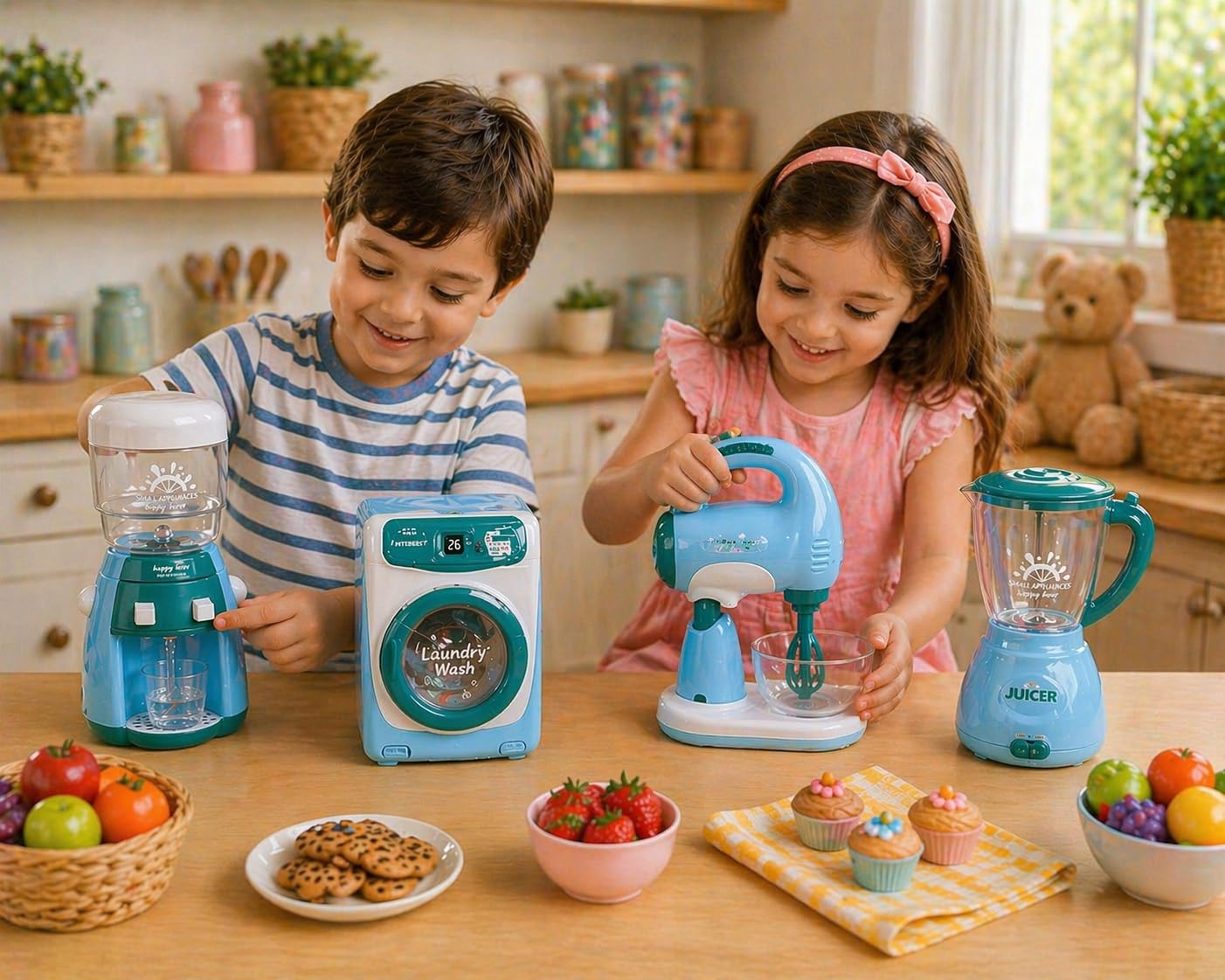 Funzaraw Toys Mini Playing House Kitchen Appliance Toy | Role Play Water Dispenser Filter | Educational Toys for Kids 3 1